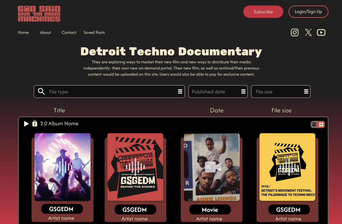 God Said Give 'Em Drum Machines: VOD STREAMING